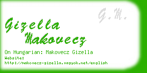 gizella makovecz business card